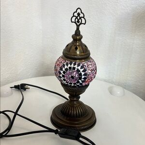 Mosaic Table Lamp with Bronze Finish